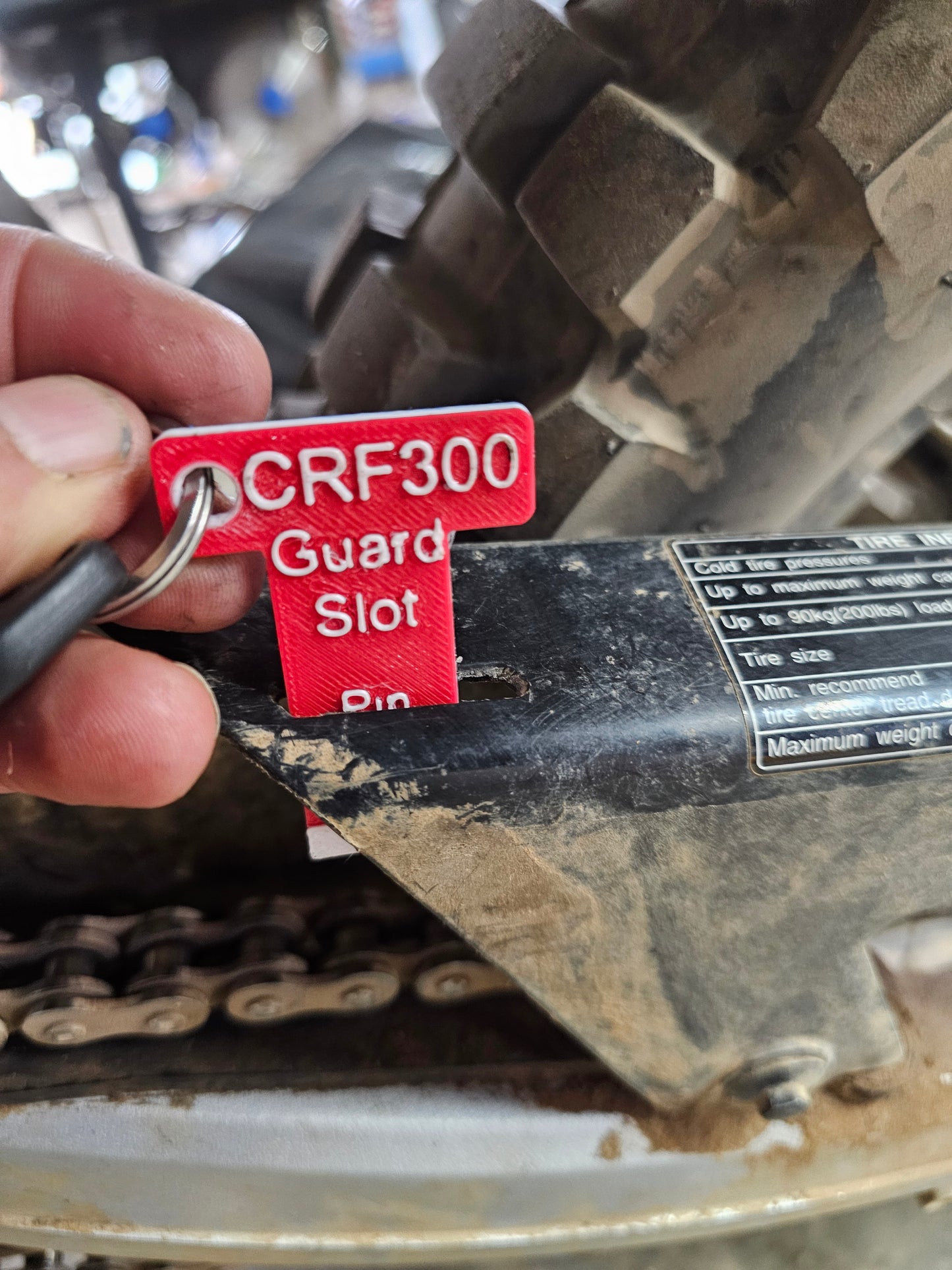 CRF300 Quick Chain Adjustment Checker Key Chain