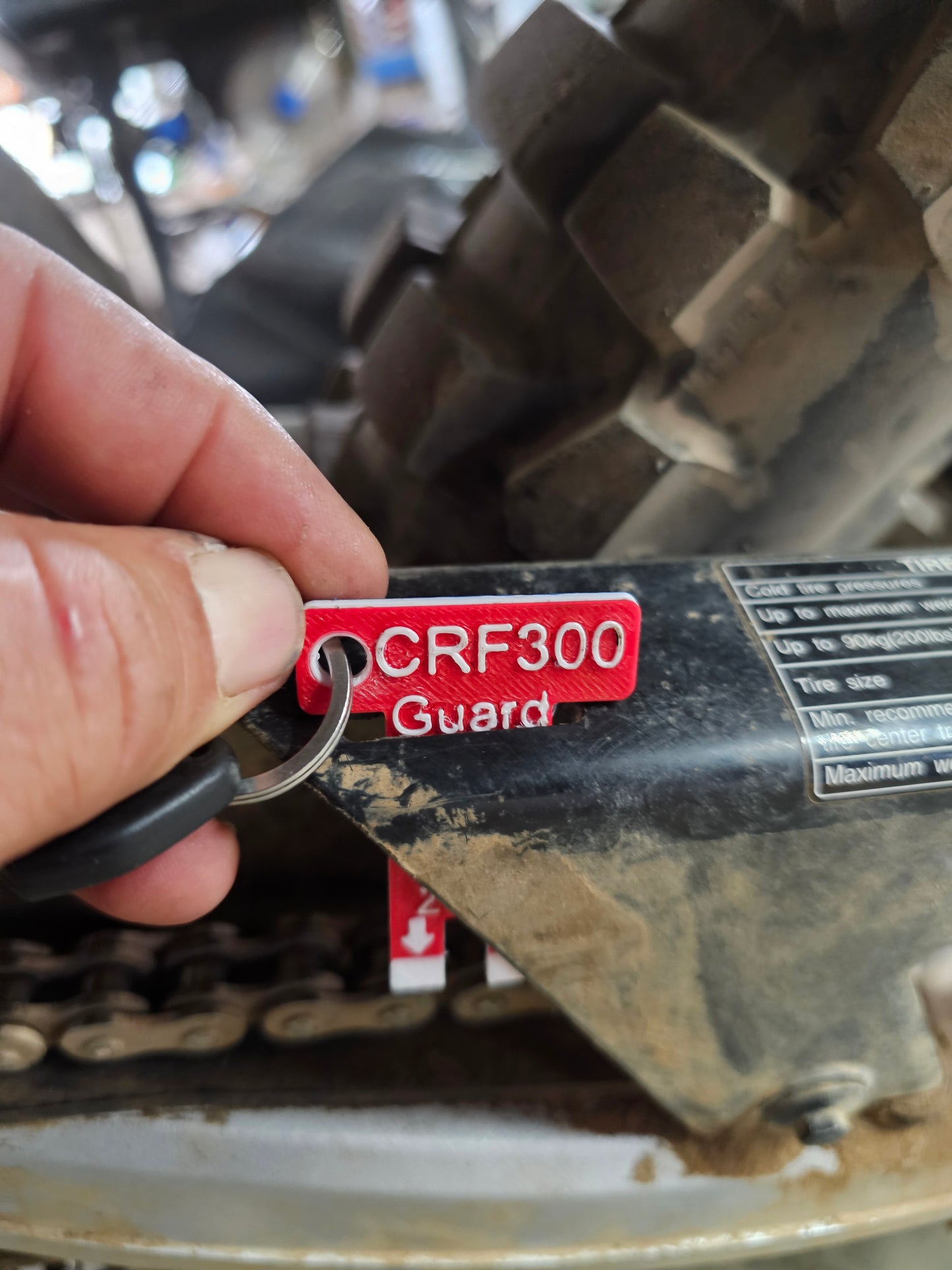 CRF300 Quick Chain Adjustment Checker Key Chain