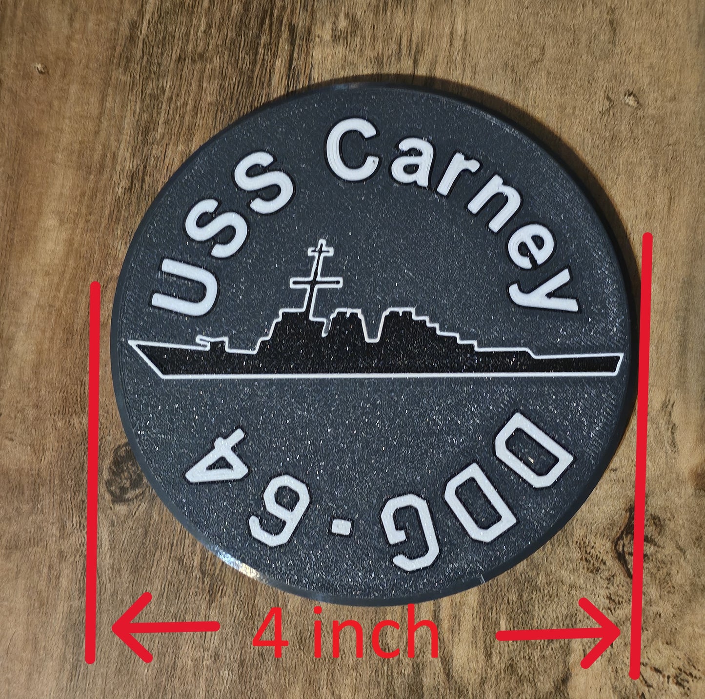 USS Carney Coaster Set of 4, DDG 64