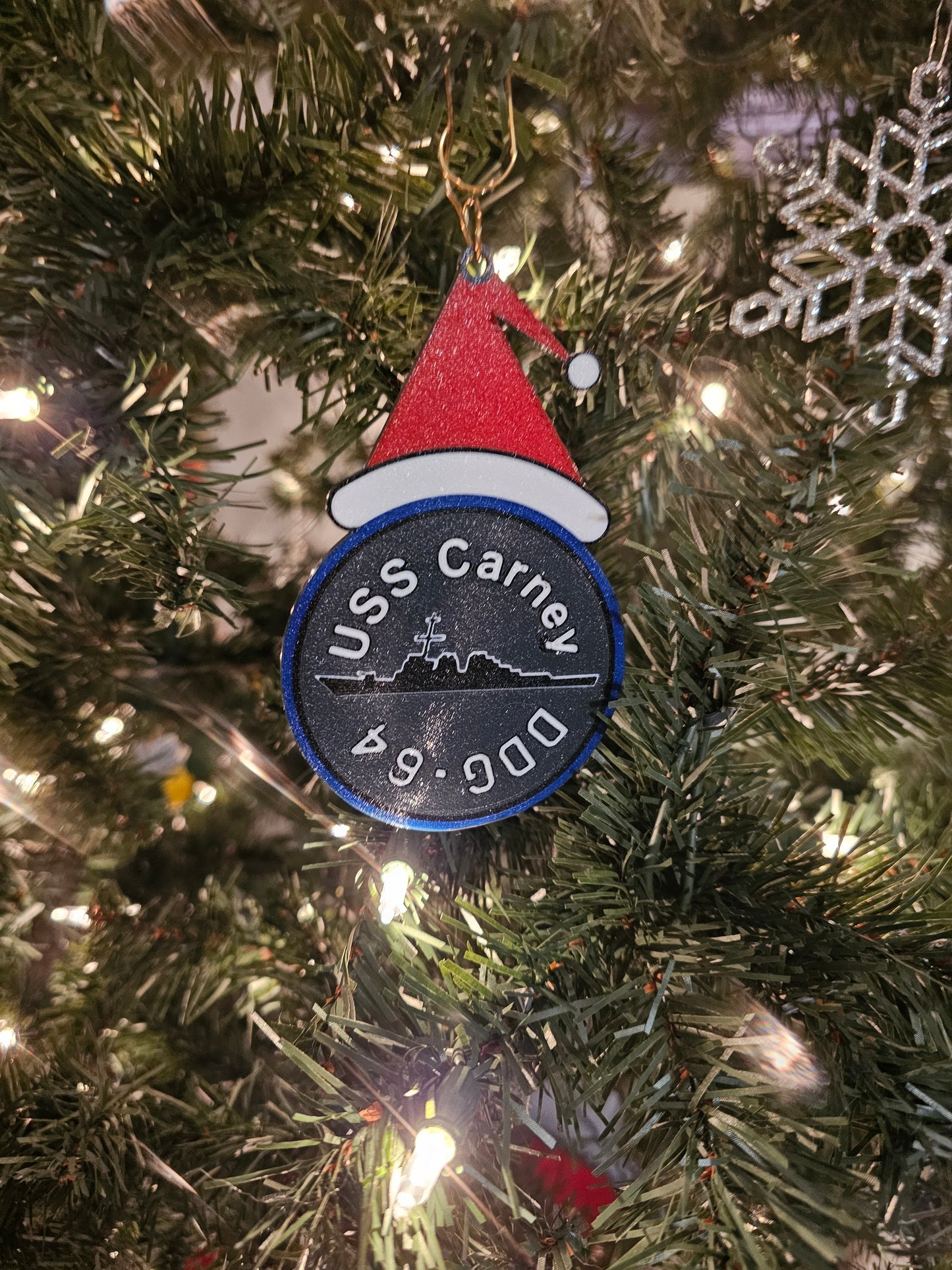 USS Carney Christmas Ornament