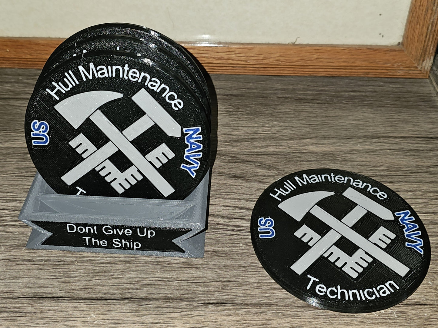 Navy Hull Maintenance Technician Rate Coaster Set of 4